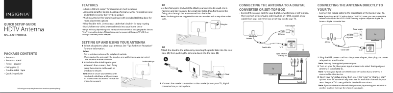 First page image of the manual for NS-ANT700HA
