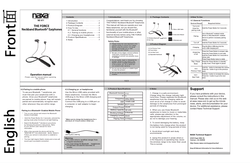 Page 1 of the manual User Manual Naxa NE-971