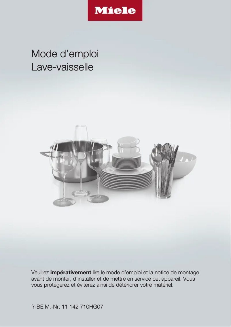Page 1 of the manual User Manual Miele G7100 SC cs