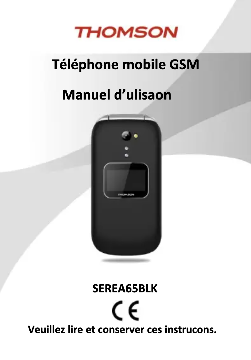 First page image of the manual for Serea 65