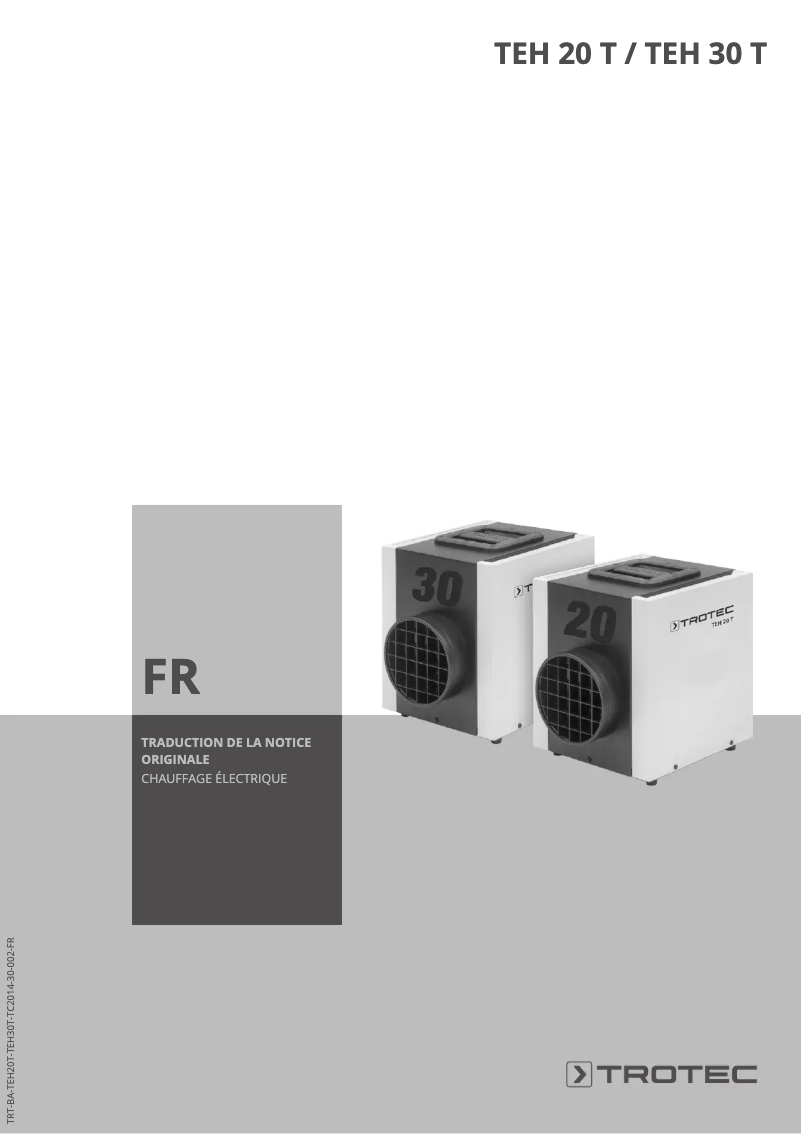 First page image of the manual for TEH 30 T