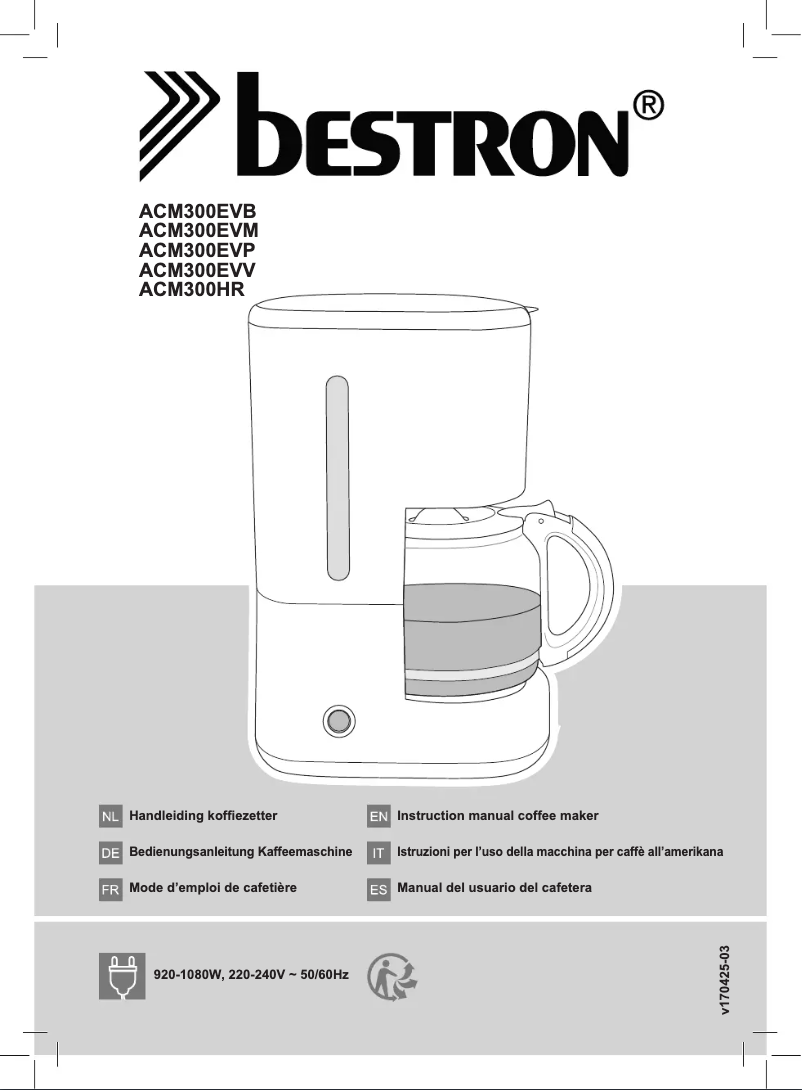 Page 1 of the manual User Manual Bestron ACM300EVM