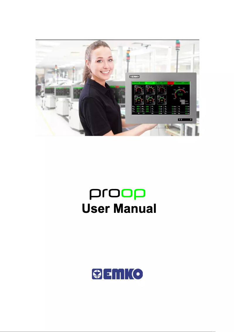 Page 1 of the manual User Manual Emko Proop