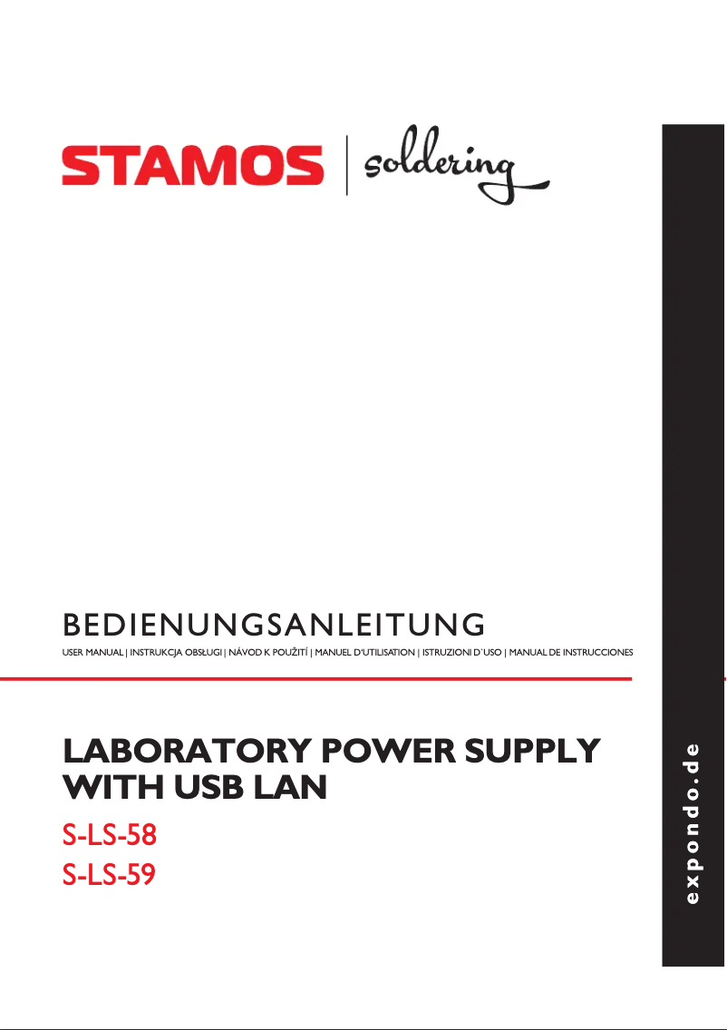 First page image of the manual for S-LS-58