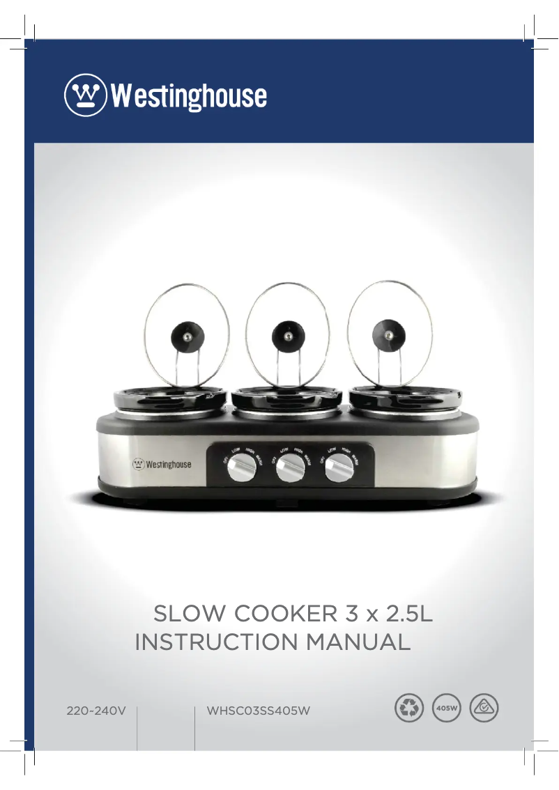 First page image of the manual for WHSC02SS