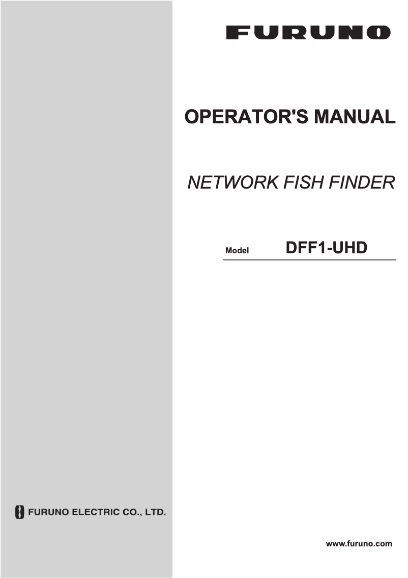 First page image of the manual for DFF1-UHD