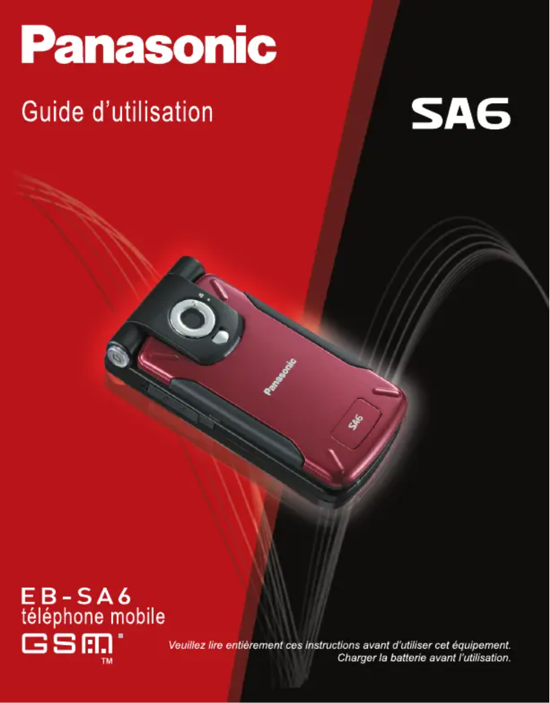 Image de la première page du manuel de l'appareil EB-SA6