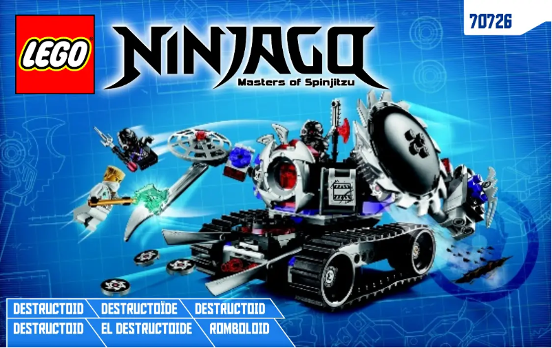 First page image of the manual for Ninjago 70726