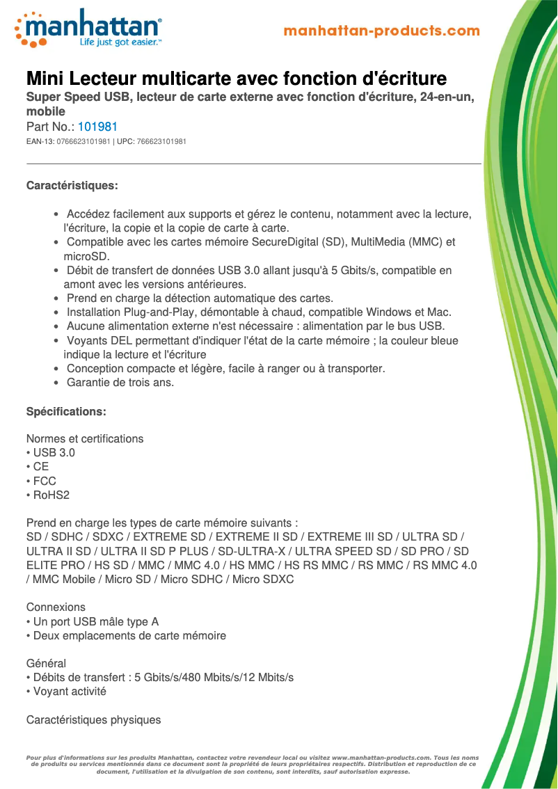 First page image of the manual for 101981