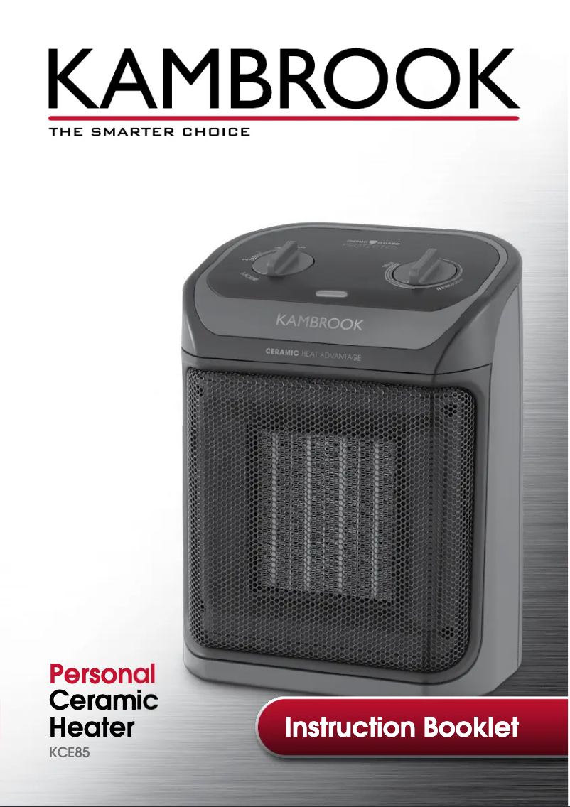 First page image of the manual for KCE85