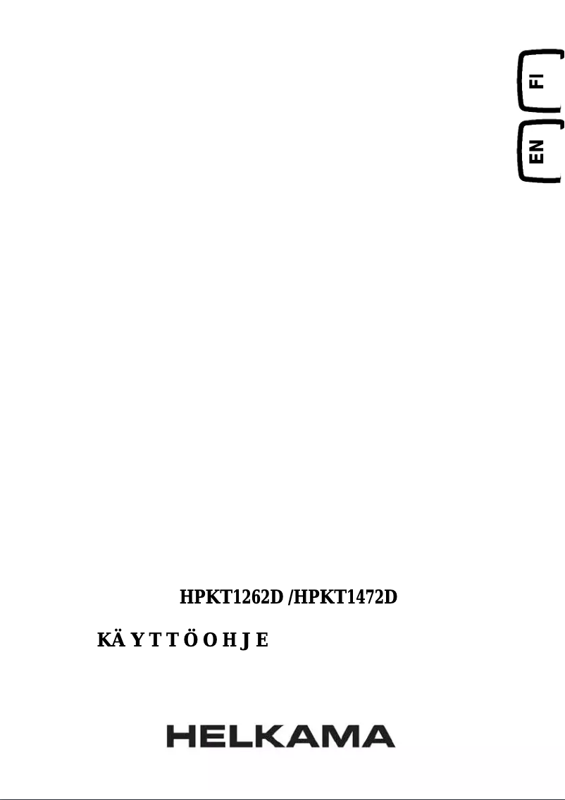 First page image of the manual for HPKT1472D