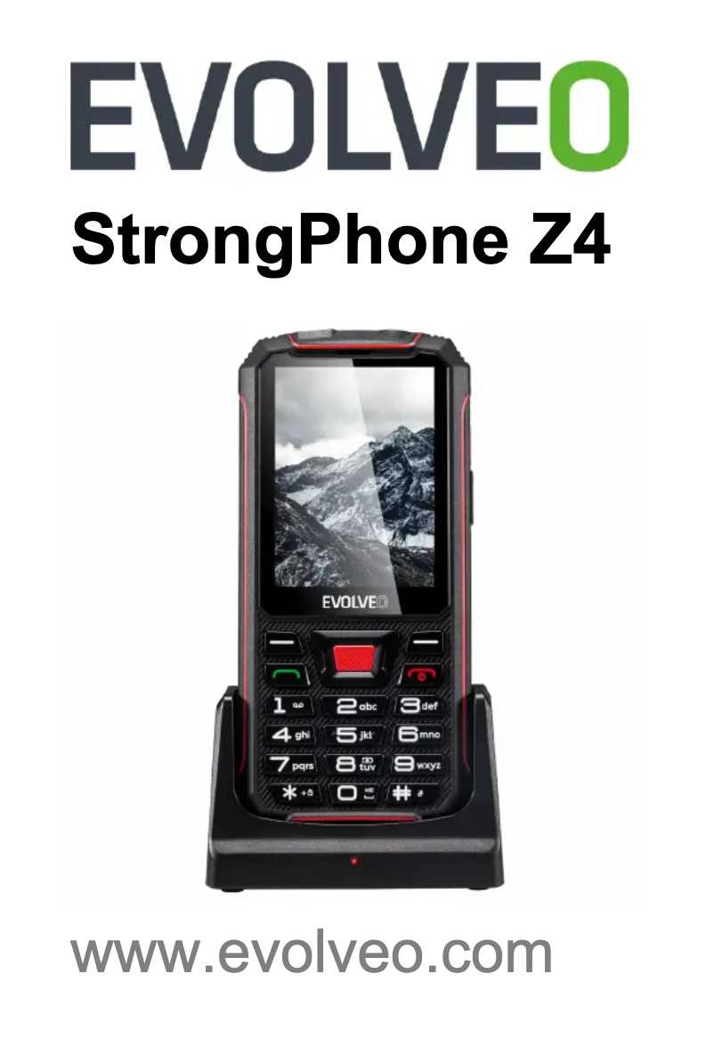 First page image of the manual for StrongPhone Z4