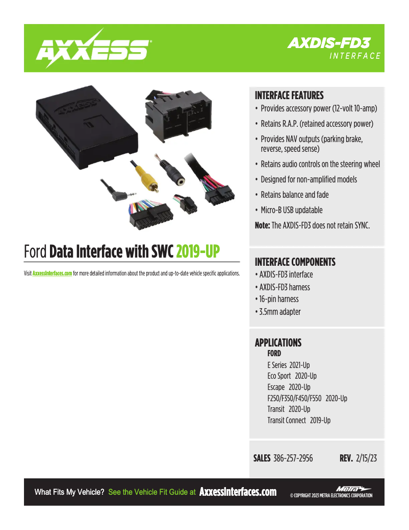 First page image of the manual for AXDIS-FD3