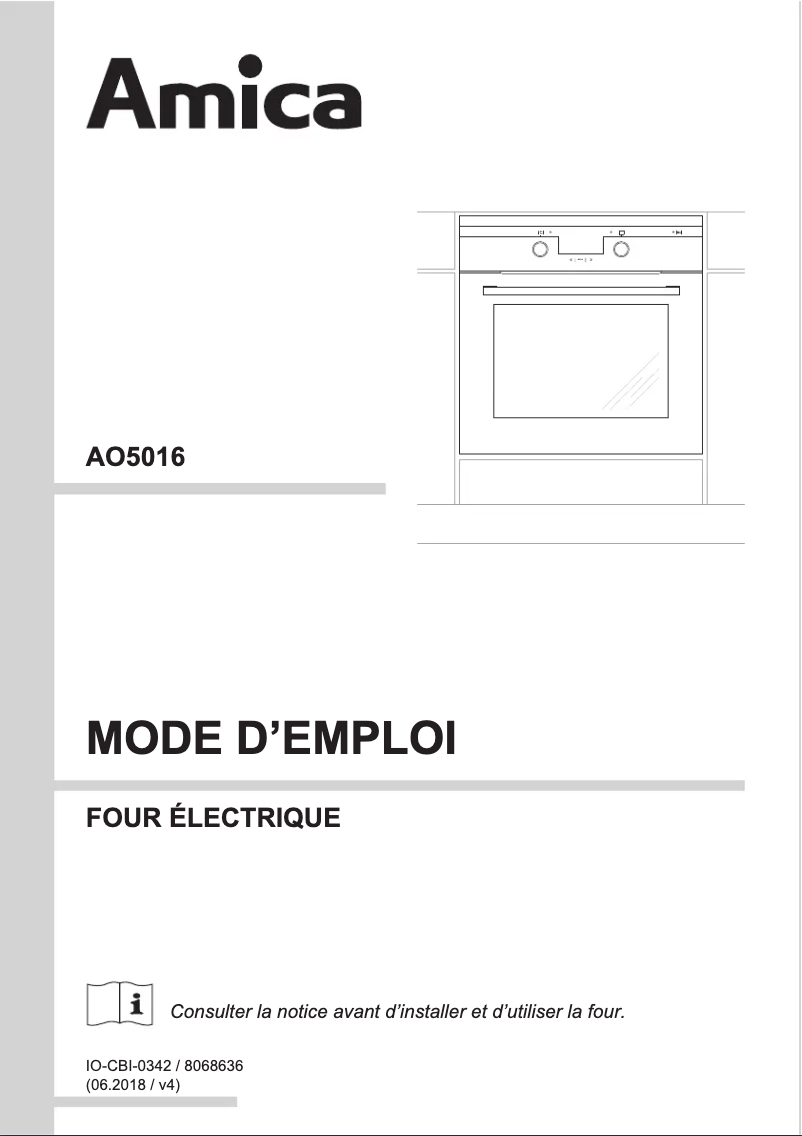 First page image of the manual for AO5016