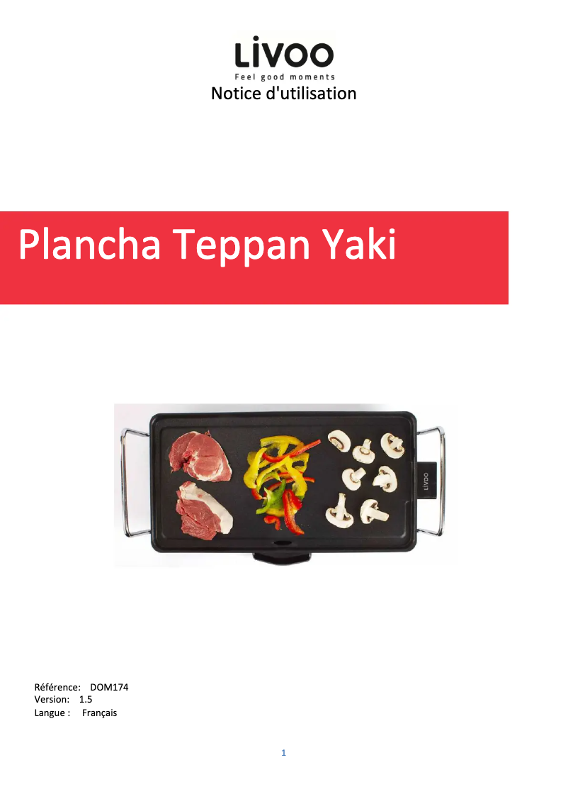 First page image of the manual for DOM174