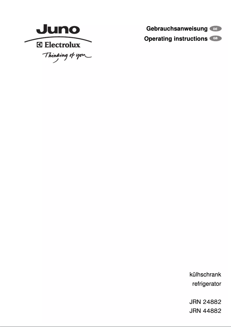 Page 1 of the manual User Manual Juno Electrolux JRN44882