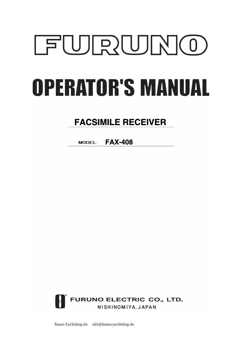 First page image of the manual for FAX-408