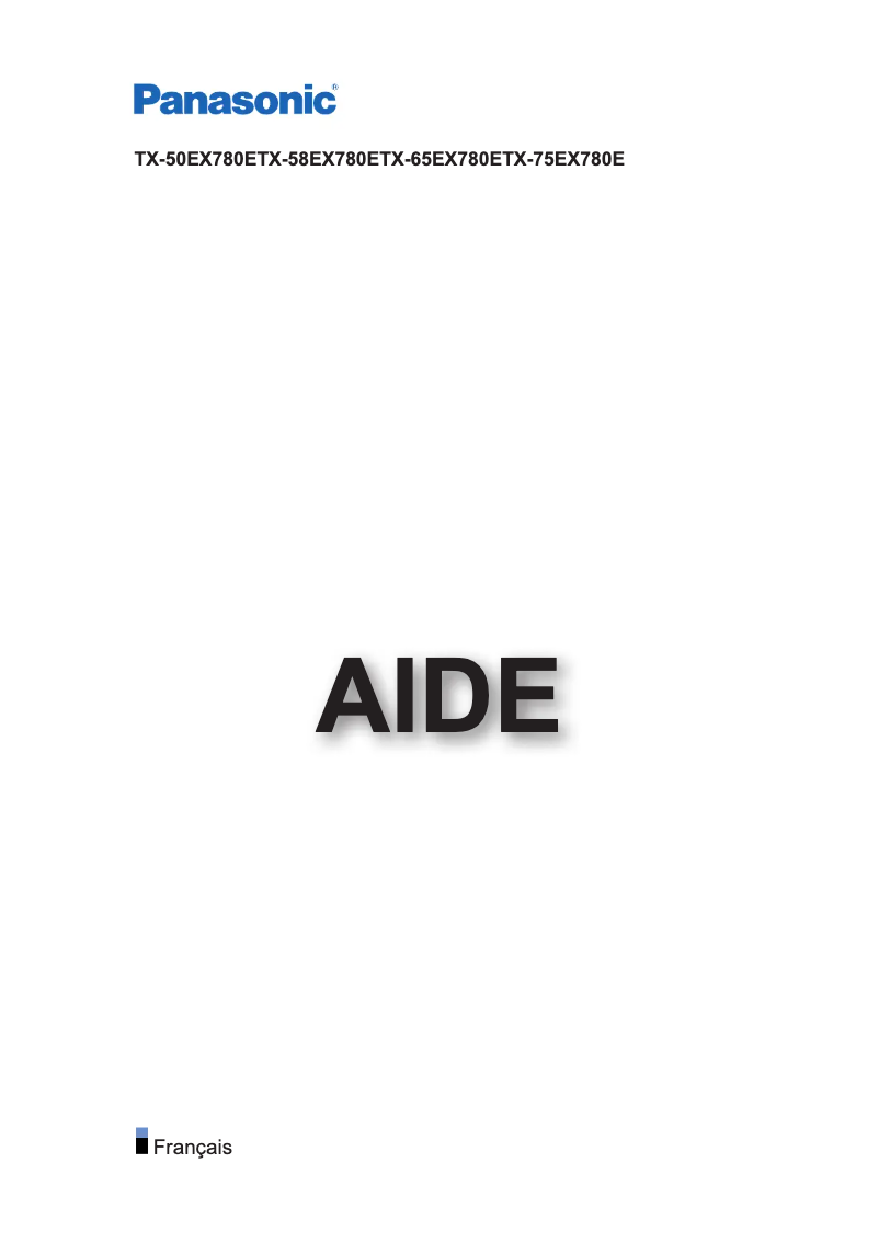 First page image of the manual for TX-65EX780E