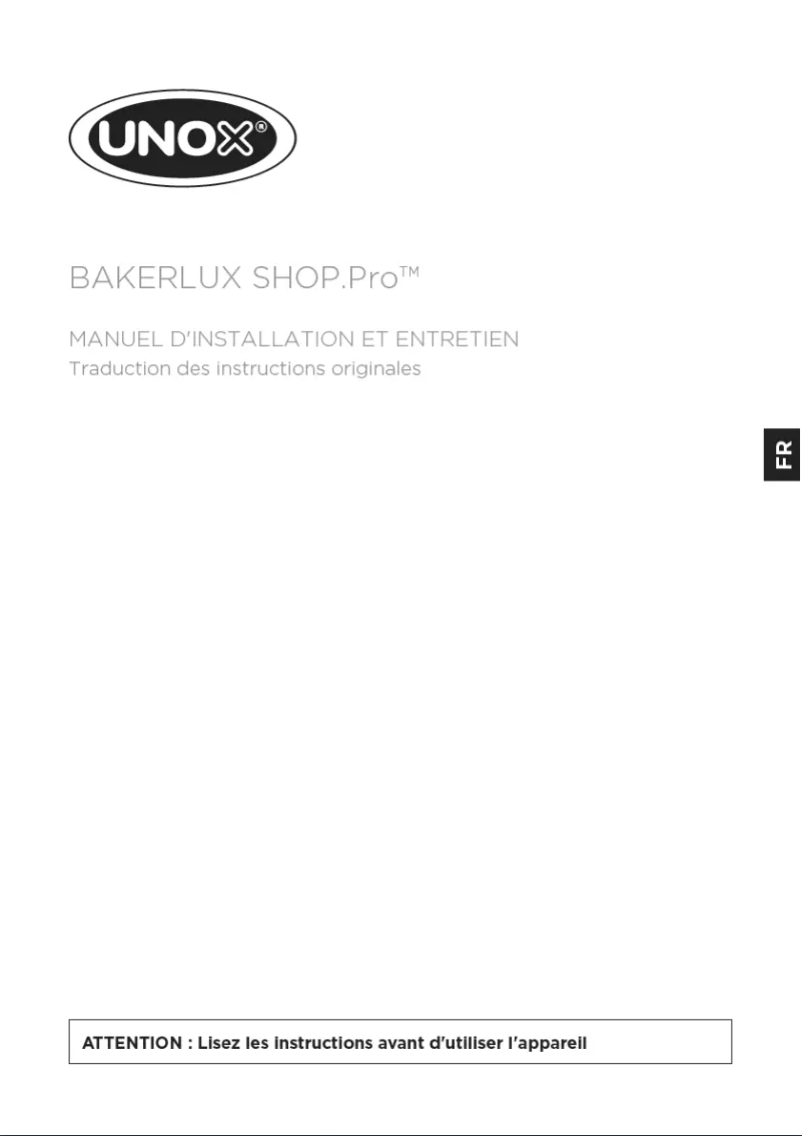 First page image of the manual for BAKERLUX SHOP.Pro GO