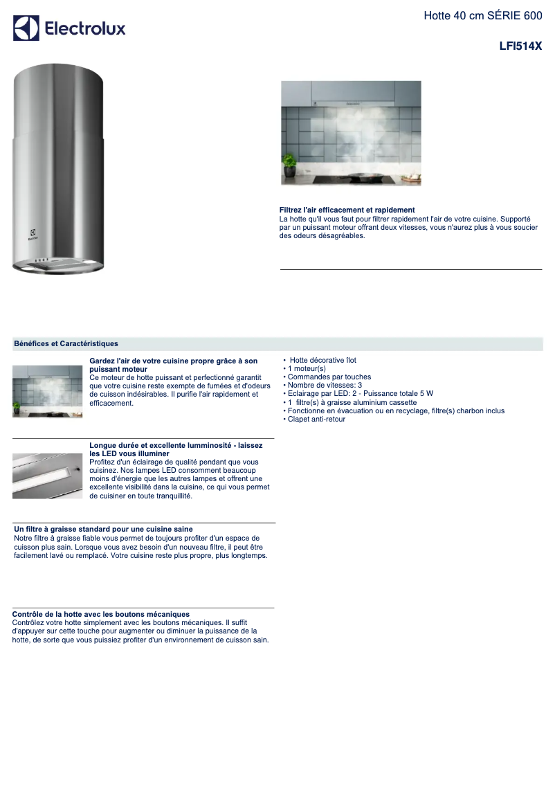 First page image of the manual for LFI514X