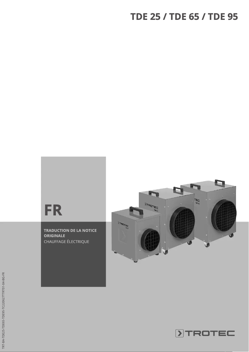 Page 1 of the manual User Manual Trotec TDE 25