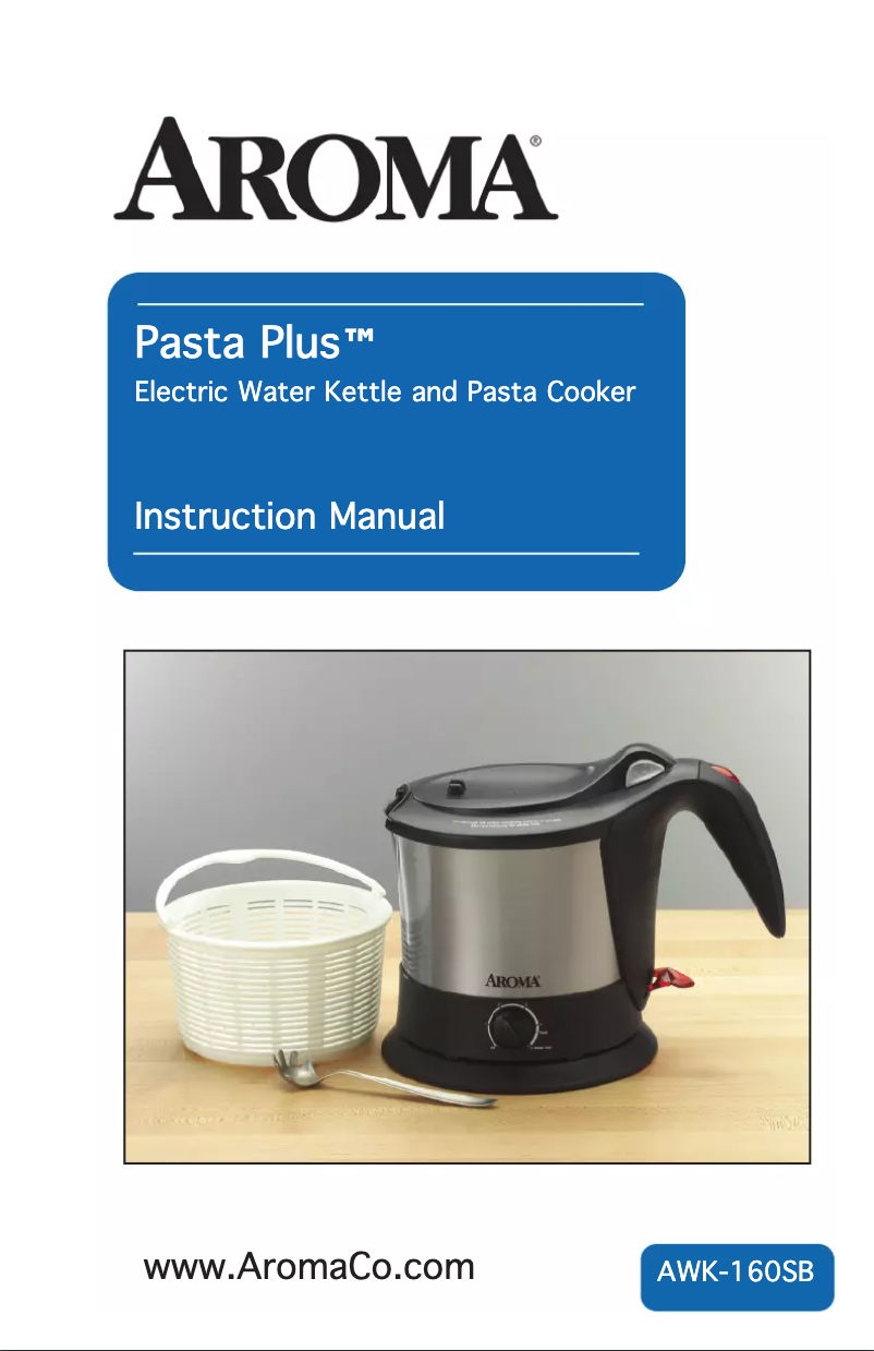 Page 1 of the manual User Manual Aroma Pasta Plus