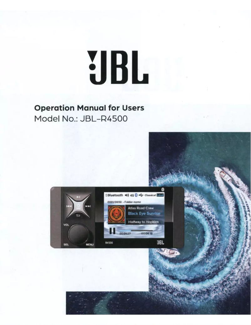 Page 1 of the manual User Manual JBL R4500