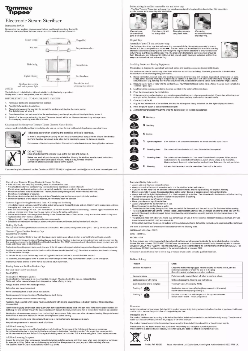 First page image of the manual for Electric