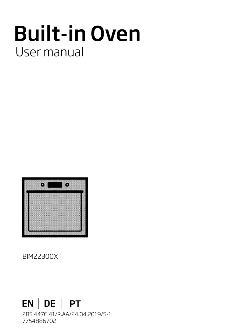 First page image of the manual for BIM22300X