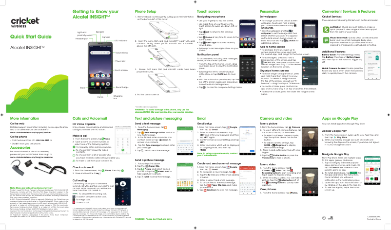 Page 1 of the manual Quick Start Guide Alcatel Insight