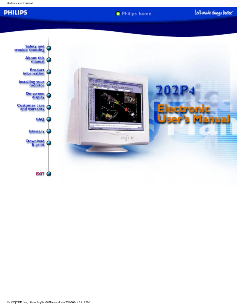 First page image of the manual for 202P4