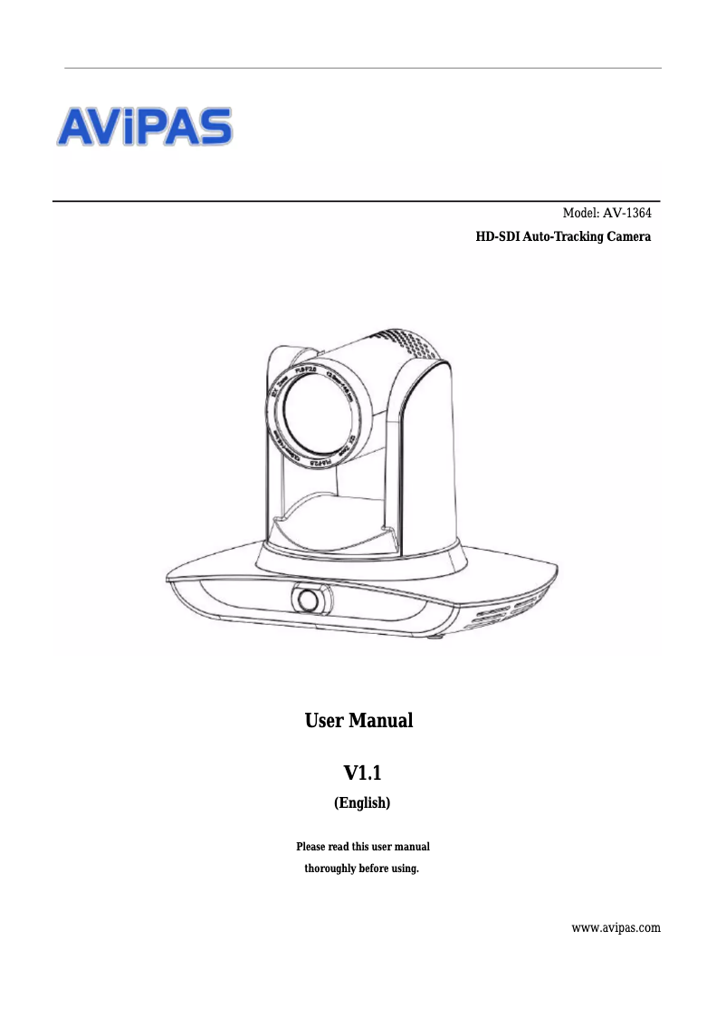 First page image of the manual for AV-1364