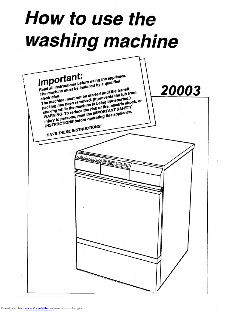 Page 1 of the manual User Manual Asko 20003