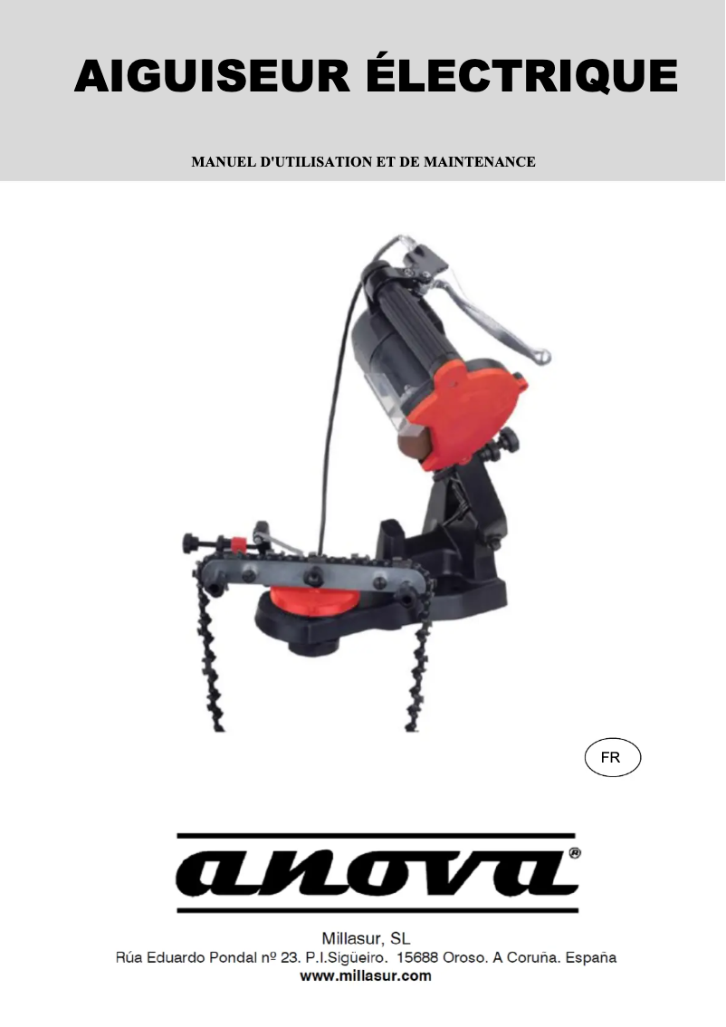 Page 1 of the manual User Manual Anova AF1331