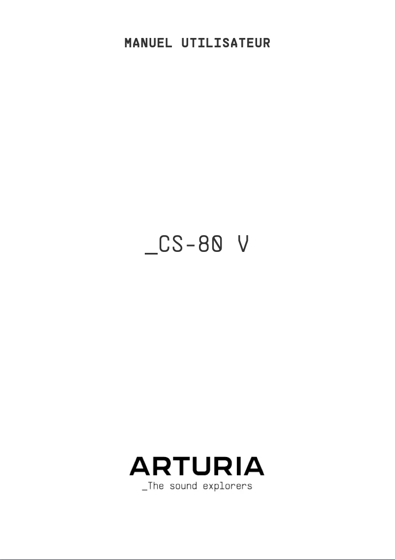 Image de la première page du manuel de l'appareil CS-80V