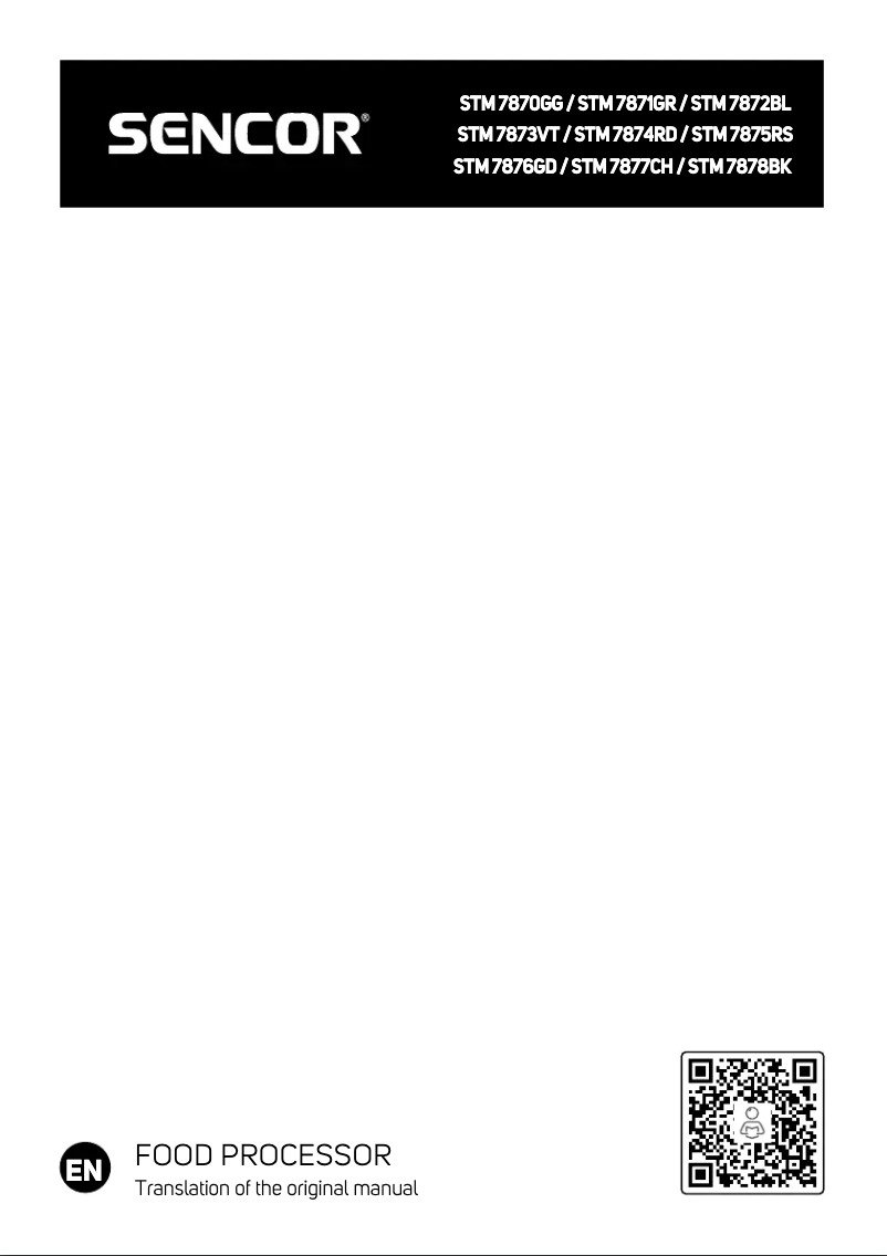 Page 1 of the manual User Manual Sencor STM 7878BK