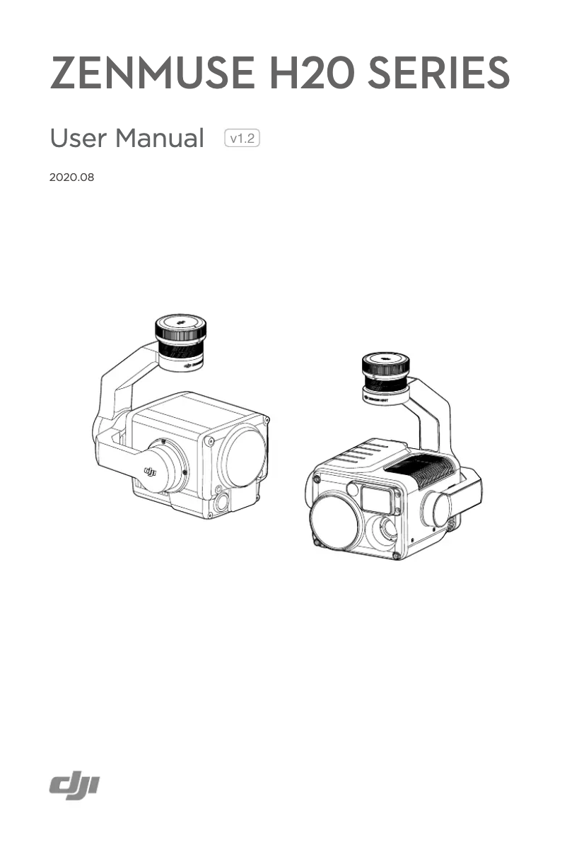 First page image of the manual for Zenmuse H20