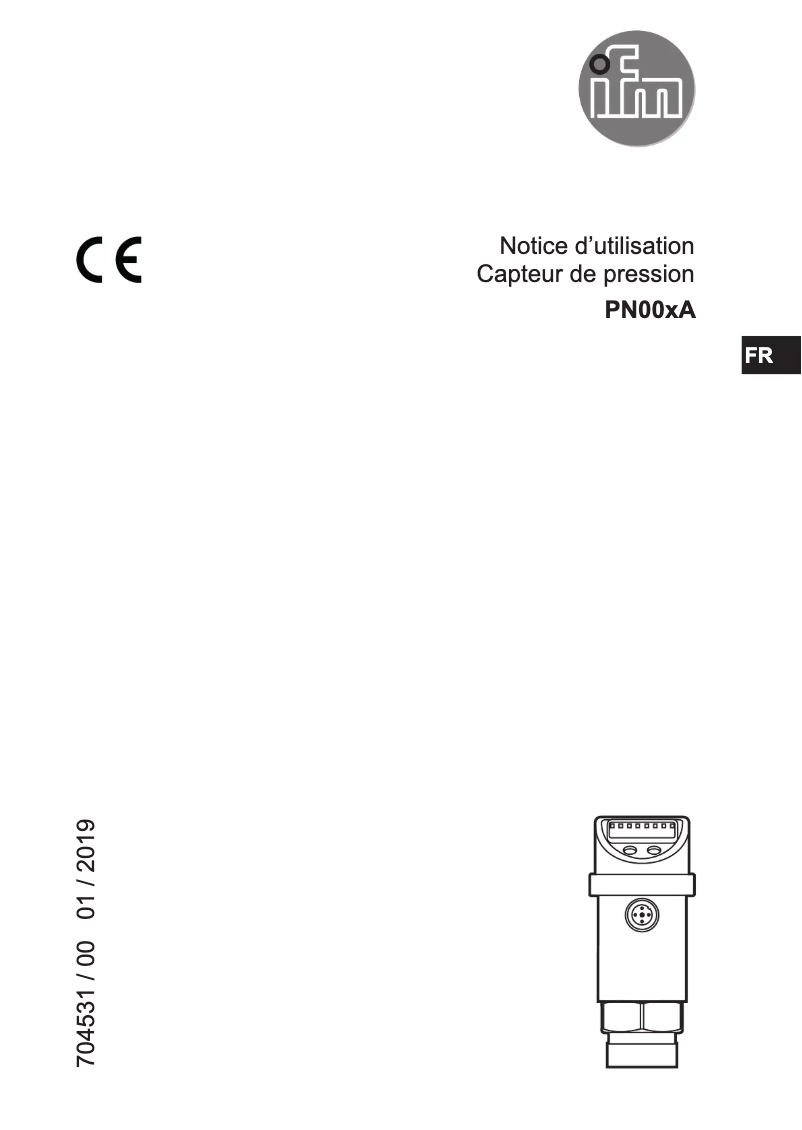 Page 1 of the manual User Manual IFM PN006A