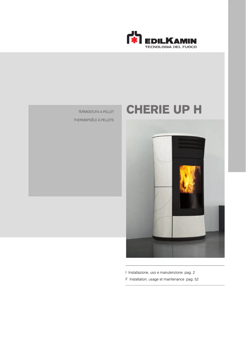 Page 1 of the manual User Manual Edilkamin CHERIE UP H