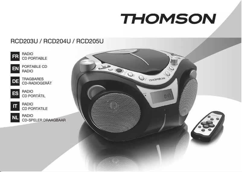 First page image of the manual for RCD203U