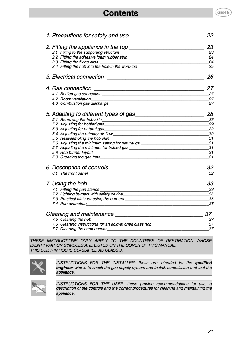 Page 1 of the manual User Manual Smeg PVS750