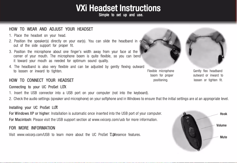 Page 1 of the manual User Manual Jabra VXi UC Proset Lux