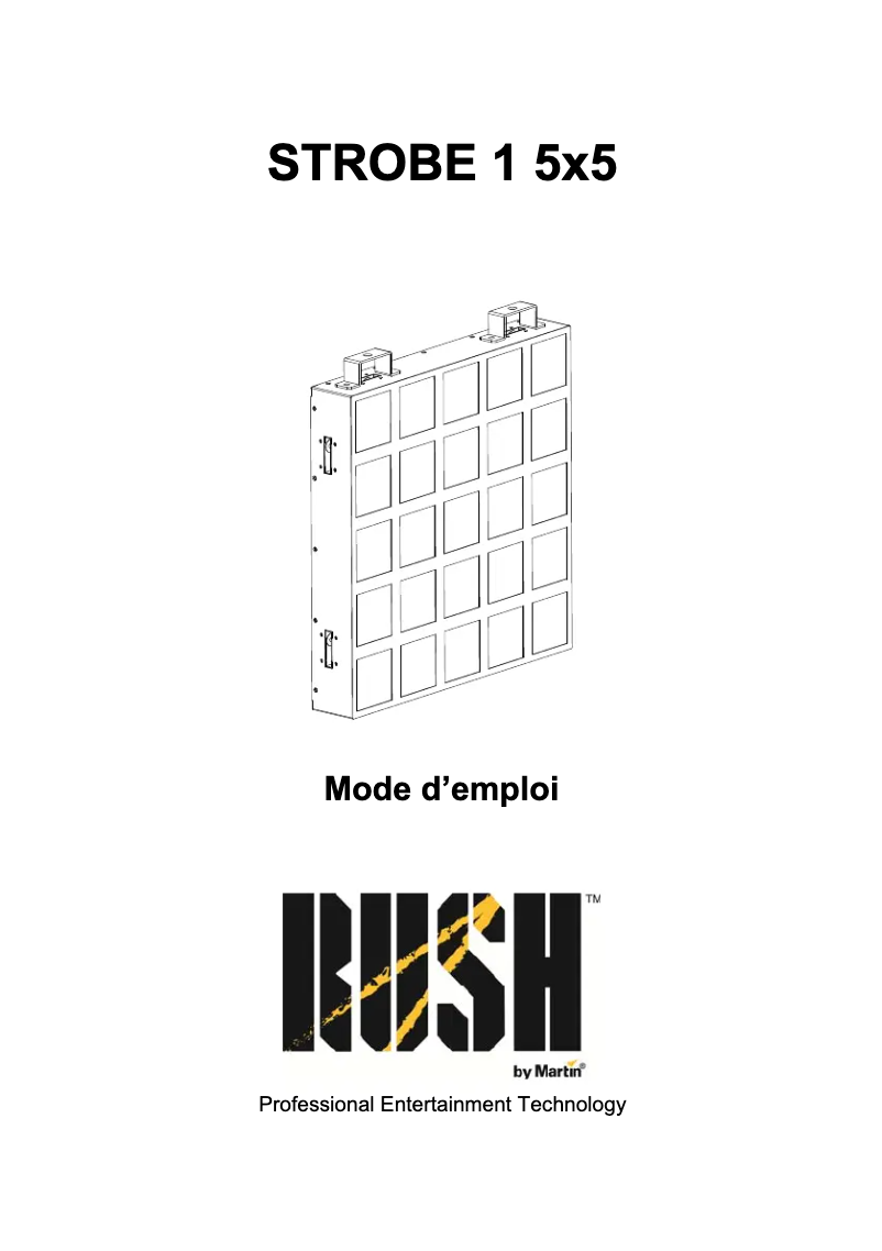 First page image of the manual for RUSH Strobe 1 5x5