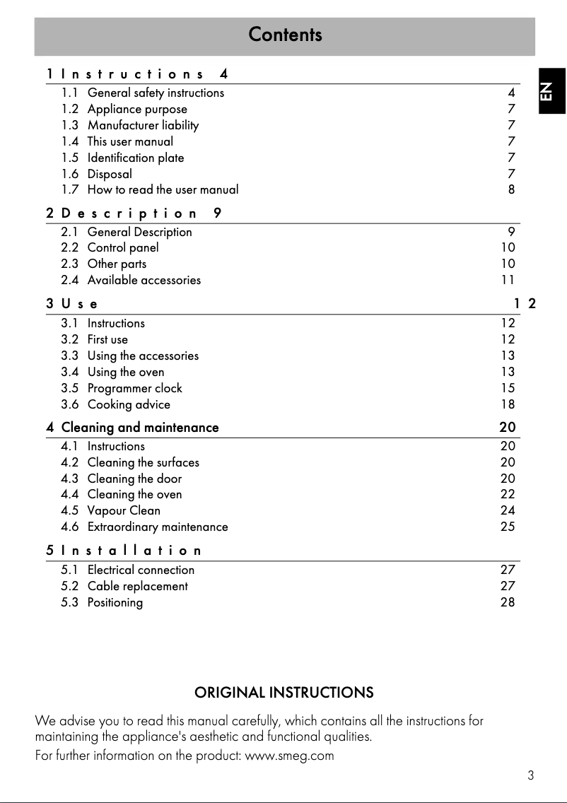 First page image of the manual for SFA579X2