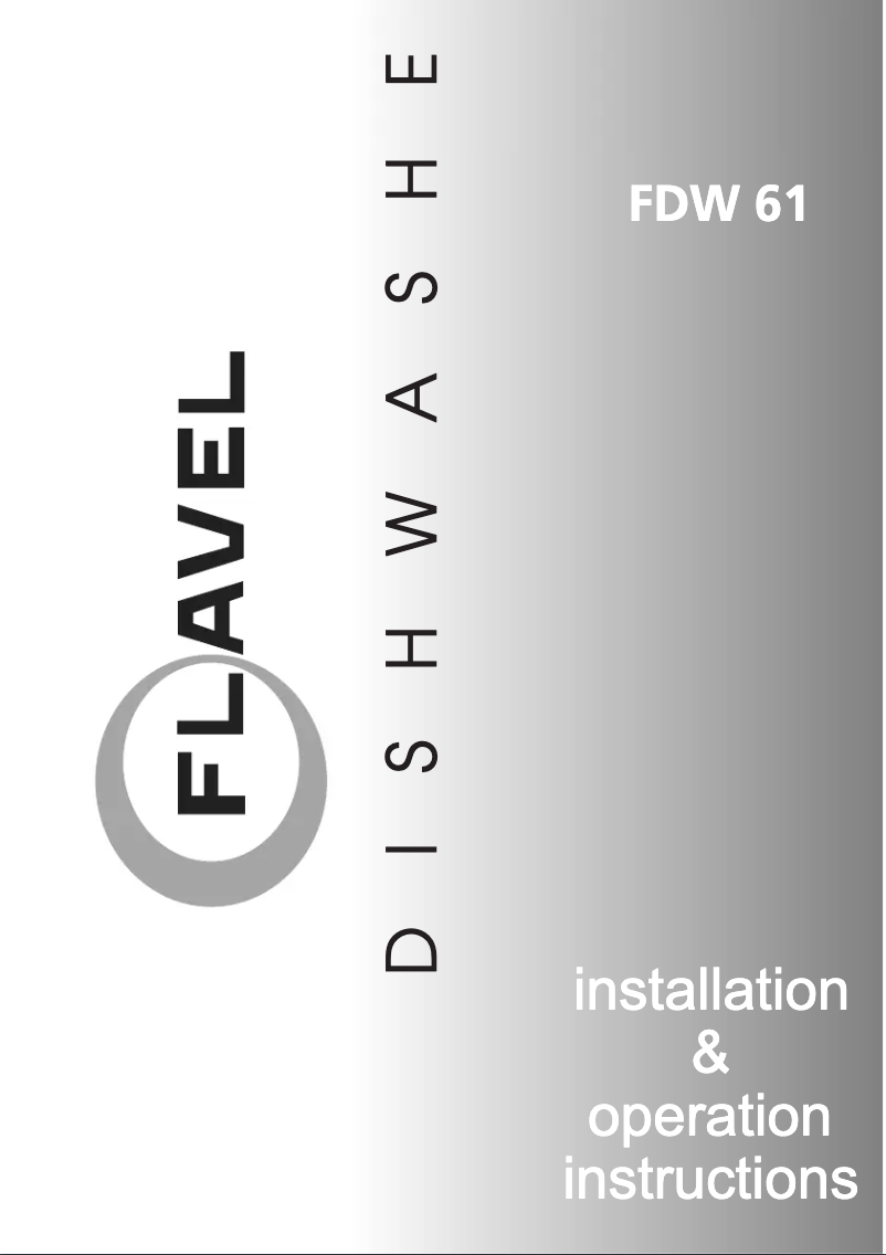 First page image of the manual for FDW61