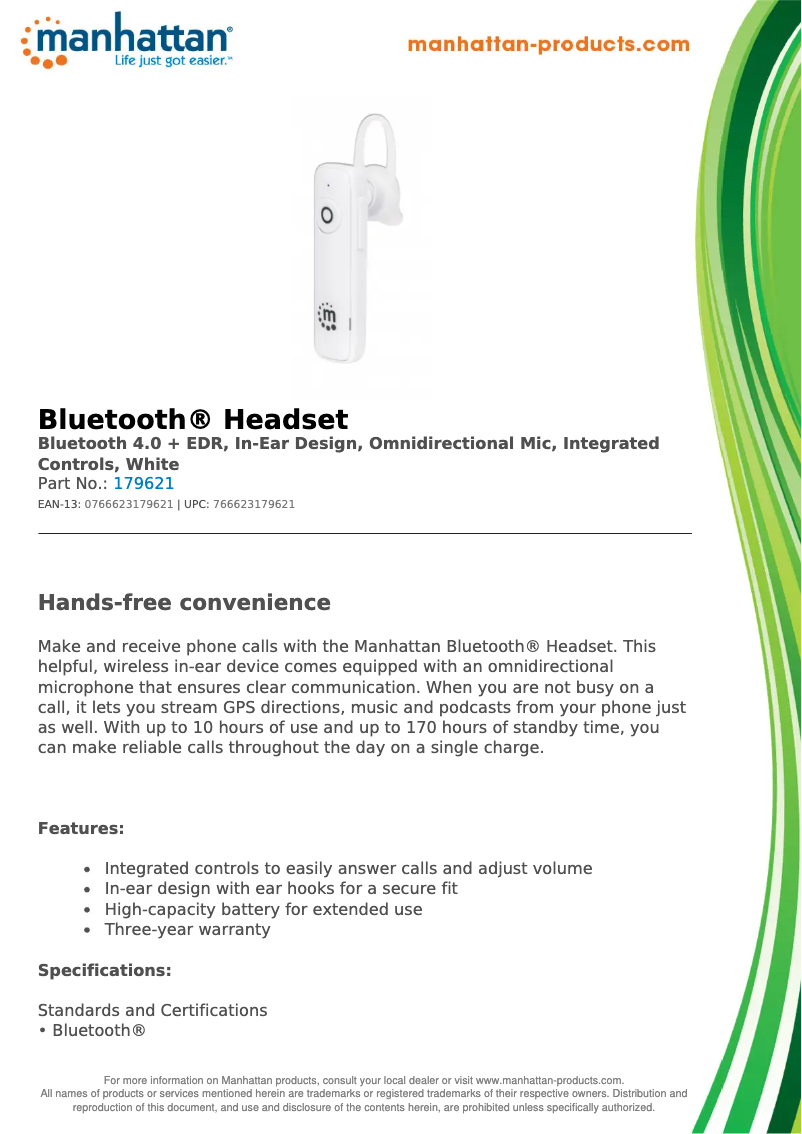 First page image of the manual for 179621