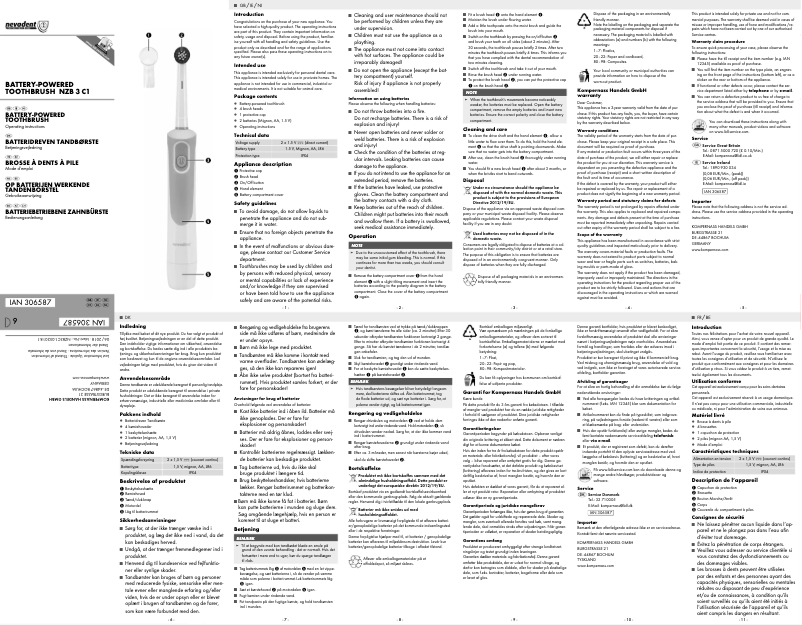 Page 1 of the manual User Manual Nevadent NZB 3 C1