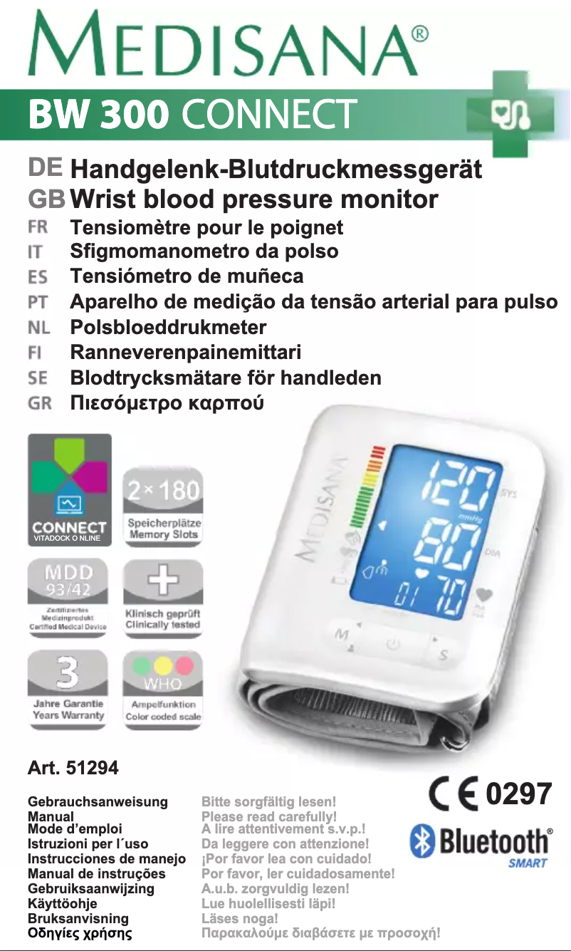 First page image of the manual for BW 300 Connect