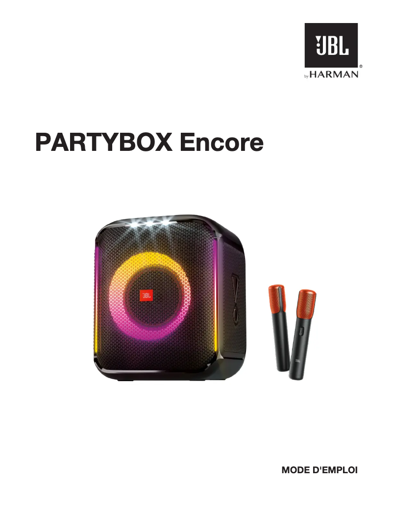First page image of the manual for PartyBox Encore