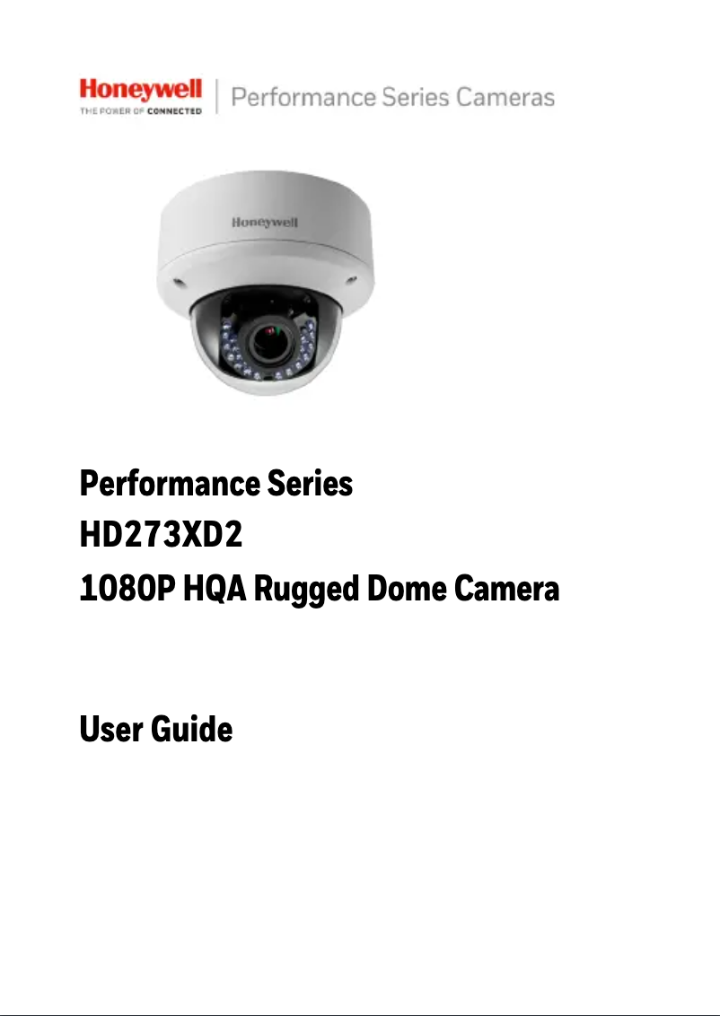 First page image of the manual for Performance HD273XD2